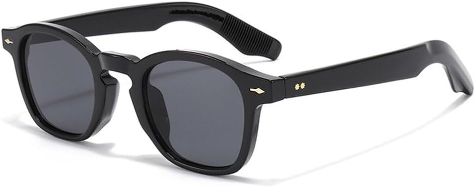 

Популярные модные солнцезащитные очки квадратной формы конфетных цветов для женщин, винтажные очки с заклепками для мужчин, панк-очки, солнцезащитные очки UV400 SKFGNX, Black Grey