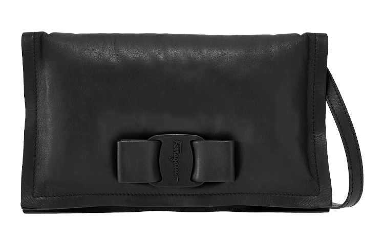 

Ferragamo Женская мини-сумка из телячьей кожи через плечо черная