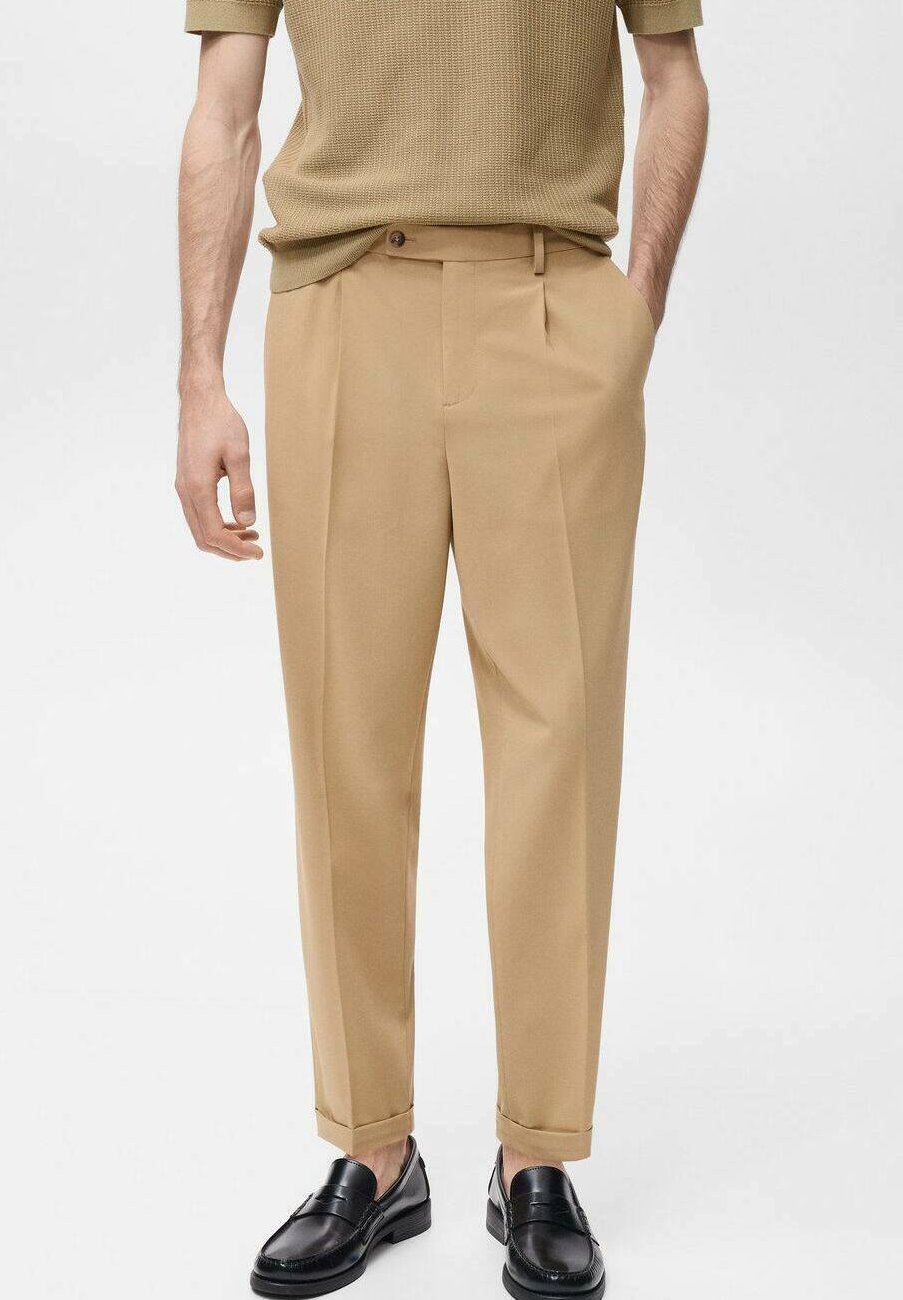 

Брюки BOSTON REGULAR-FIT SUIT TROUSERS Mango, бежевый