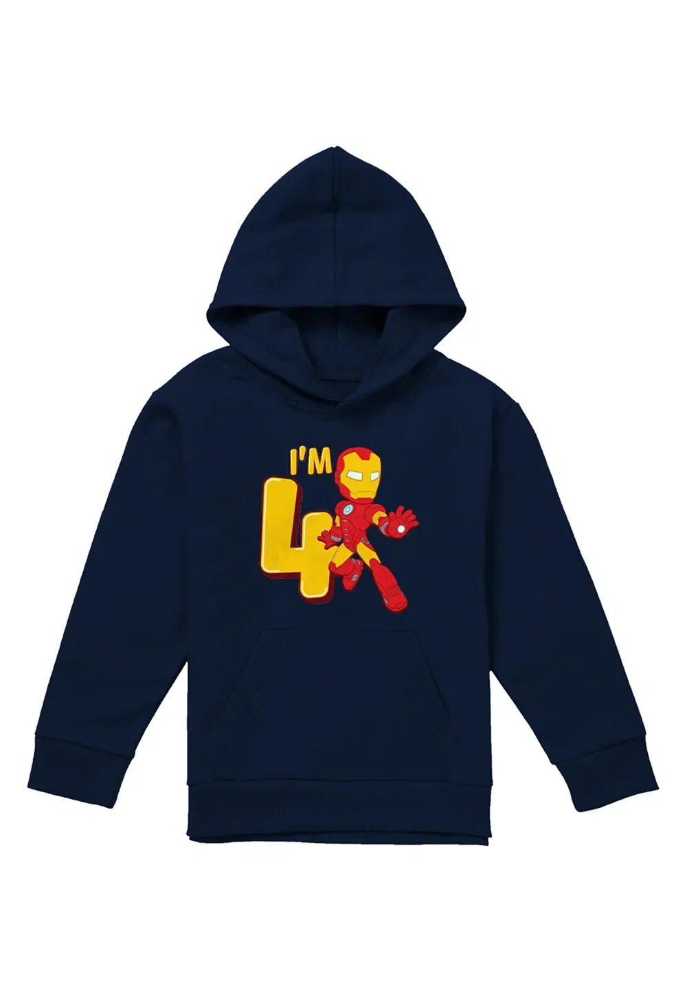 Детская худи Marvel Iron Man, темно-синий, темно-синий — фото 4