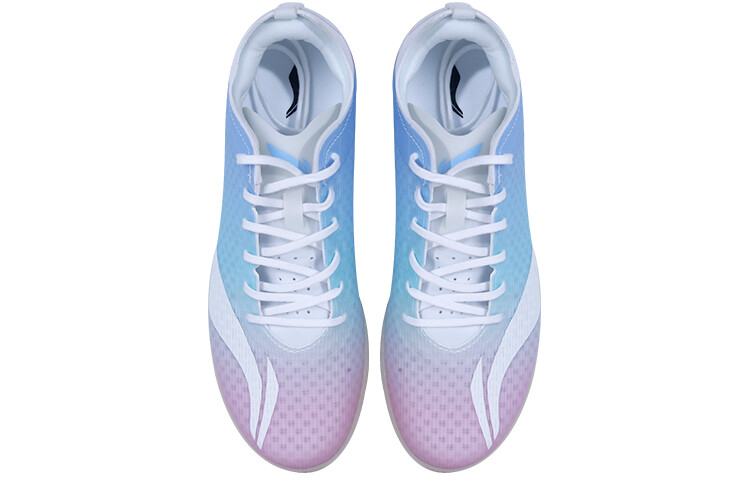 Детские футбольные бутсы Kids Low-top Белый Фиолетовый Синий Lining — фото 4