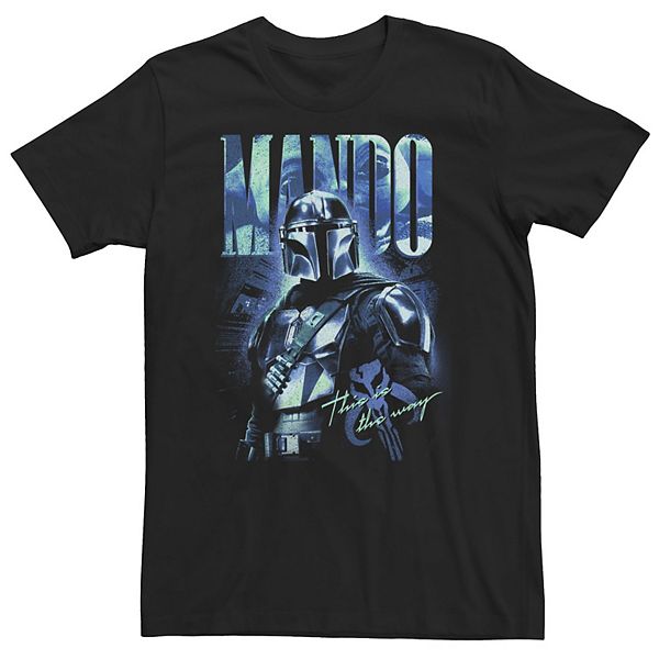 

Футболка с принтом The Mandalorian Mando Blue Hue Star Wars