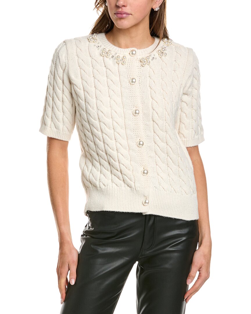 

BCBGMAXAZRIA Кардиган с косами, белый