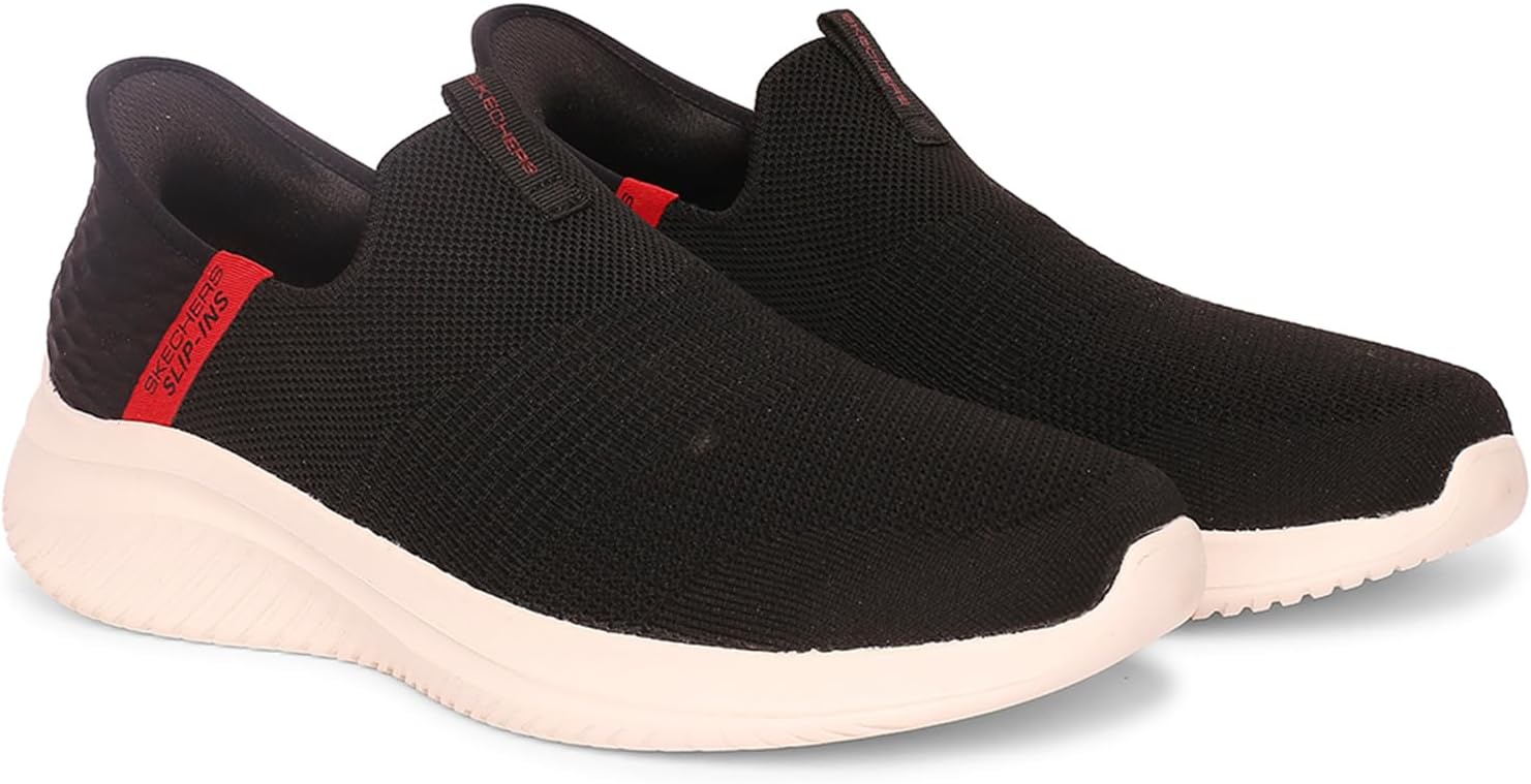 Мужские кроссовки Skechers Ultra Flex 3.0 Viewpoint Slip-in, черный/красный — фото 3