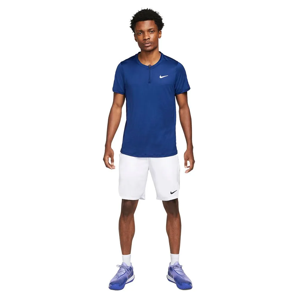 Поло с коротким рукавом Nike Court Dri Fit Advantage, синий — фото 4