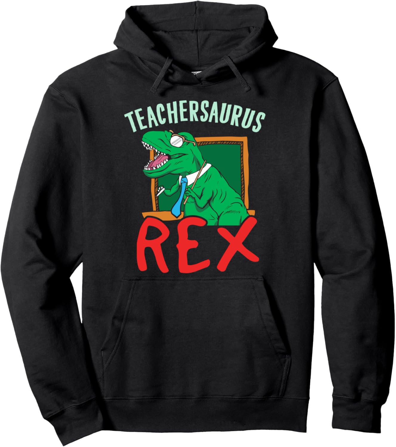 

Толстовка с забавным рисунком учителя и динозавра Рекса Teacherteachersaurus Perfect Gift Design, черный