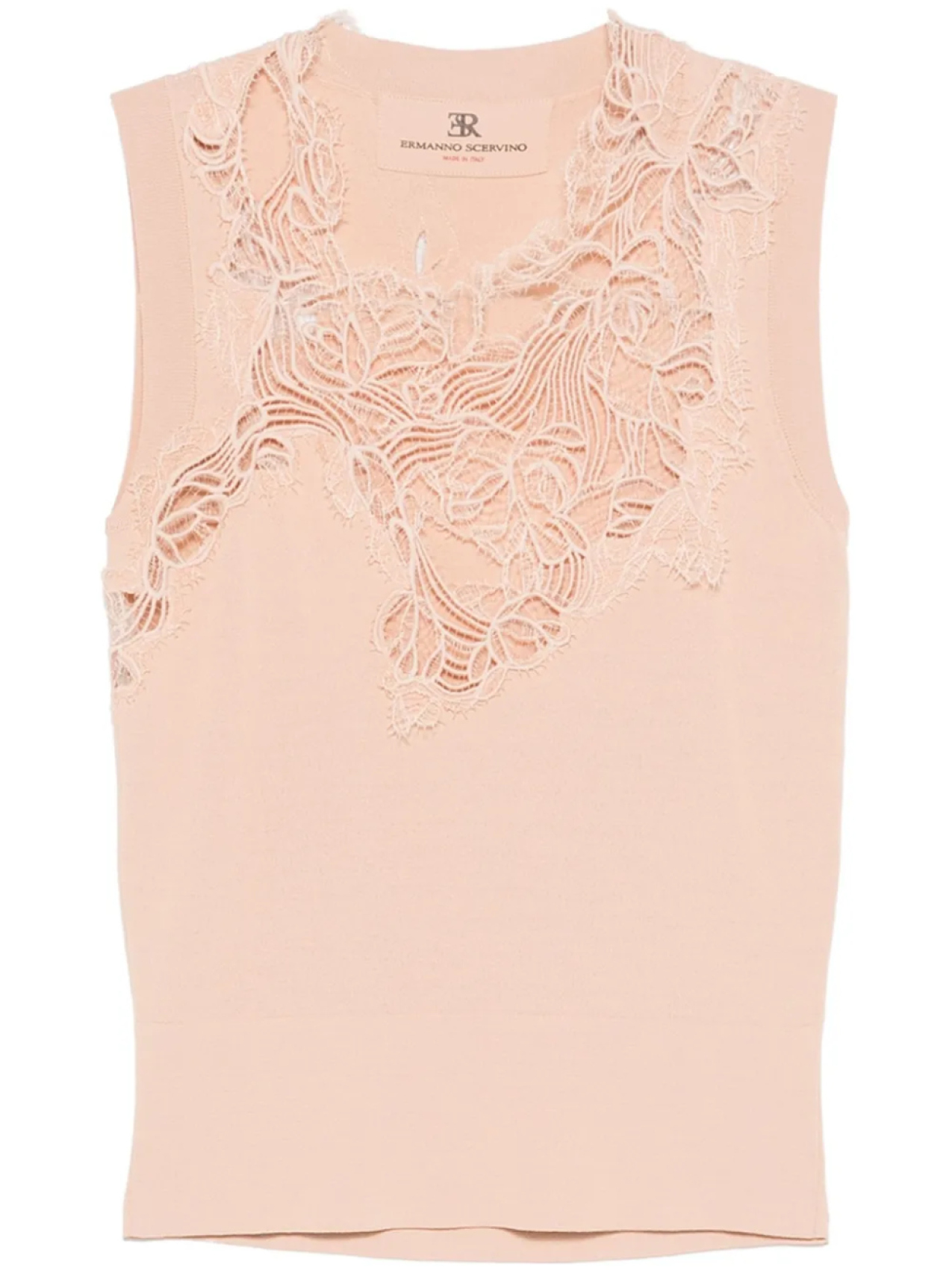 

Топ с кружевными вставками Ermanno Scervino, нейтральный