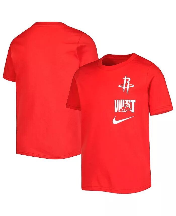 

Молодежная красная футболка Houston Rockets Vs Block Essential Nike