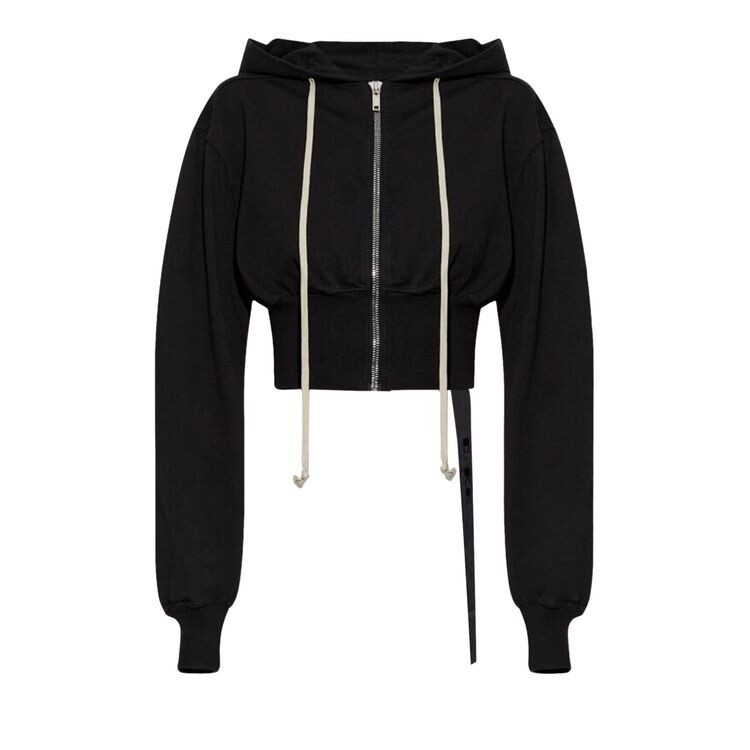 

Худи Rick Owens DRKSHDW Tatlin Zipped Hoodie Black, черный