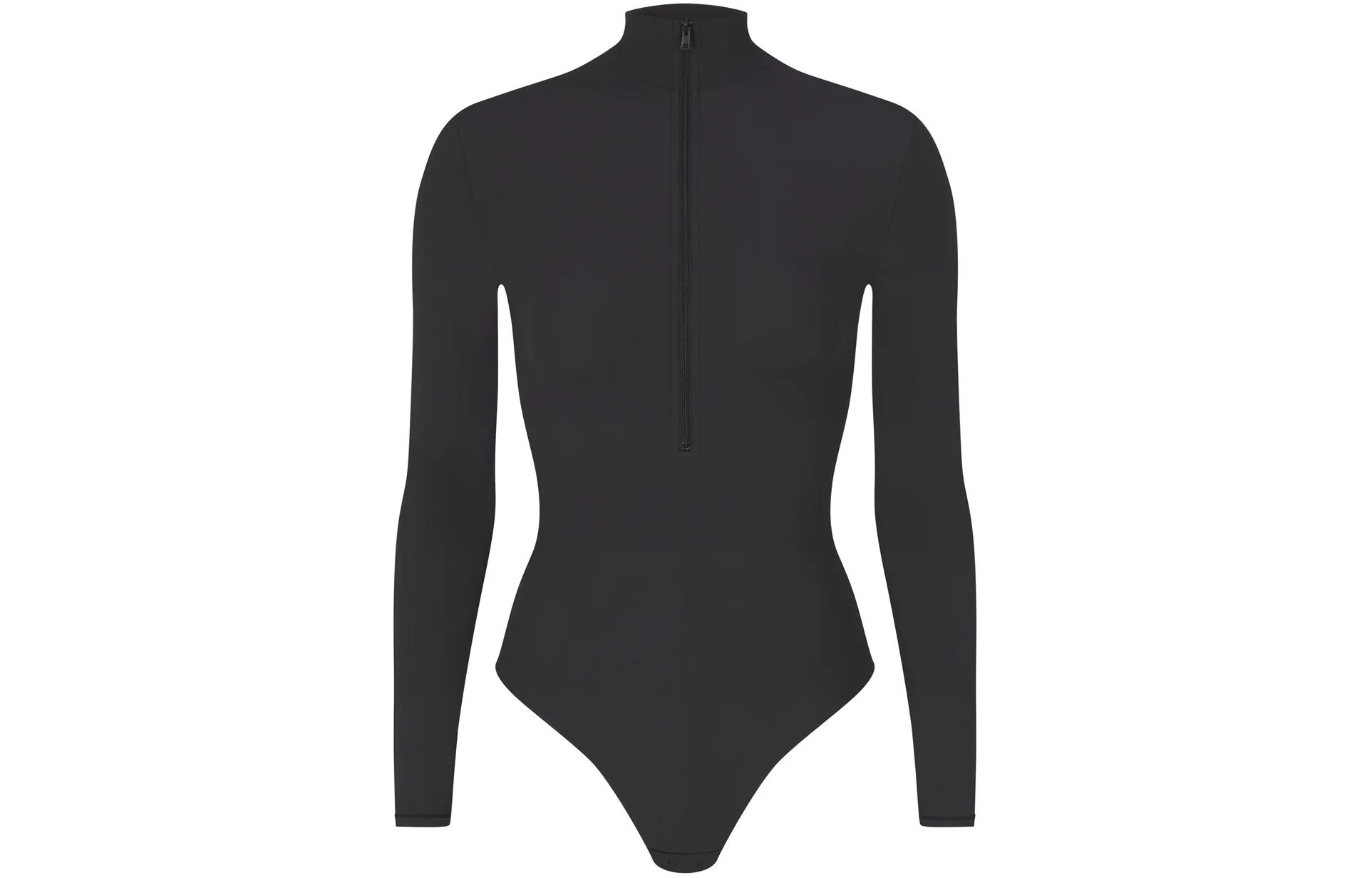 

SKIMS FITS EVERYBODY ZIP BODYSUIT Боди для женщин, ONYX/Оникс