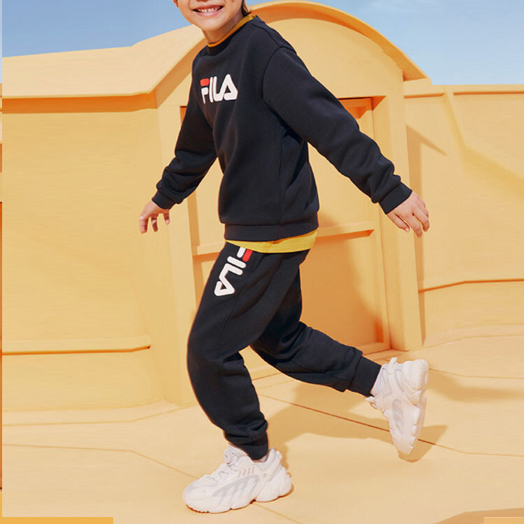 Детские трикотажные спортивные штаны Fila Kids, синий — фото 4