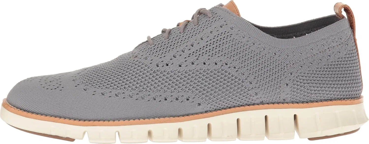 Туфли Cole Haan ZeroG Edge Stitc Hlite Wingtip - Zerogrand Stitc Hlite Brogue Men, 4-Grey Ironstone Knit Ivory Irnstn Knit Ivory — фото 2