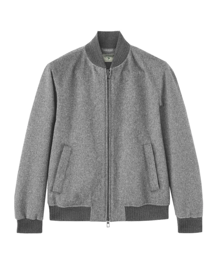 

Шерстяной бомбер Camden Mc2 Saint Barth, серый