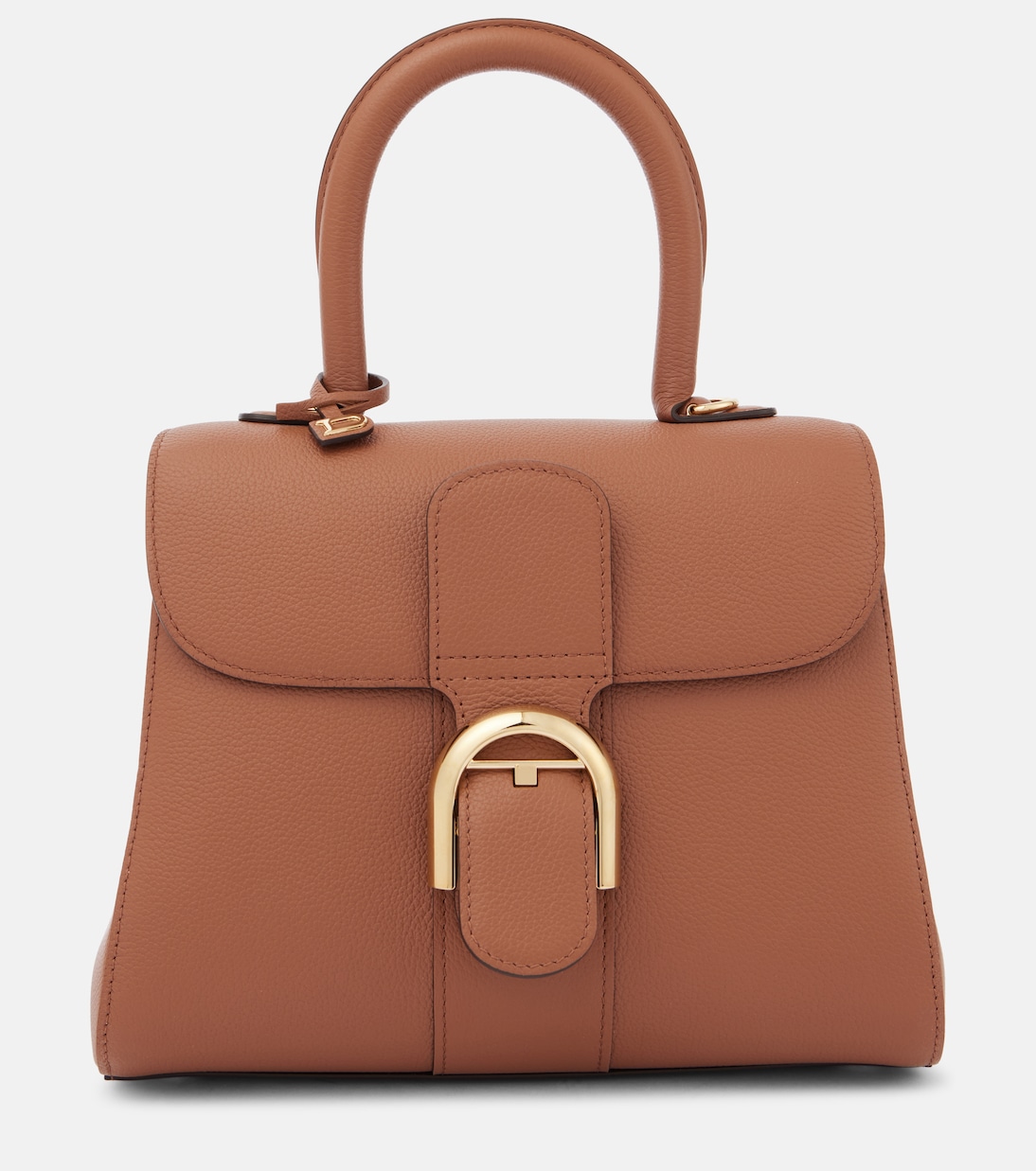 

Сумка-тоут Brillant PM из кожи Delvaux, желто-коричневый