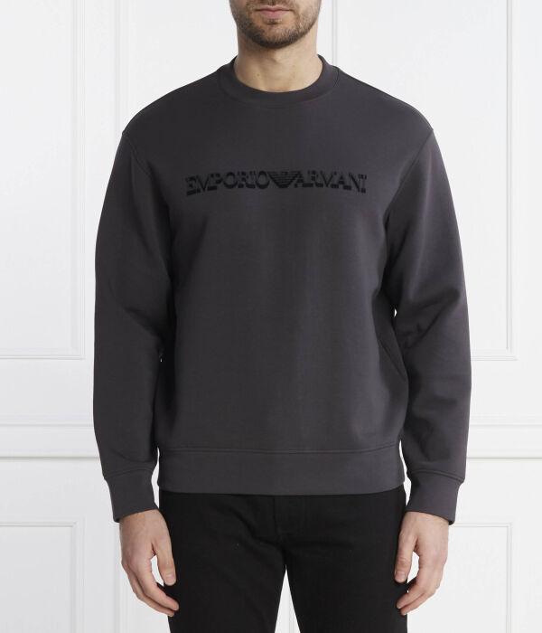 

Свитшот мужской Emporio Armani с логотипом бренда, серый
