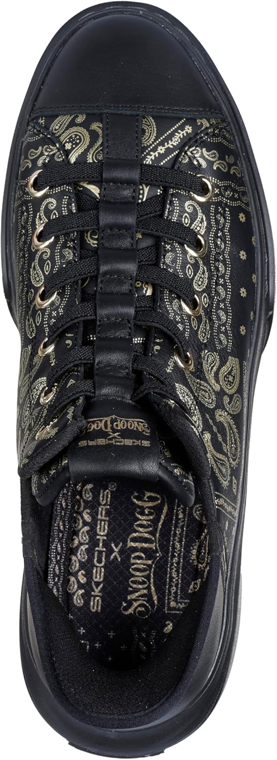 Мужские кроссовки Skechers Snoop Dogg: Snoop ONE-Double G Hands Free Slip-Ins, черный/золотой — фото 3