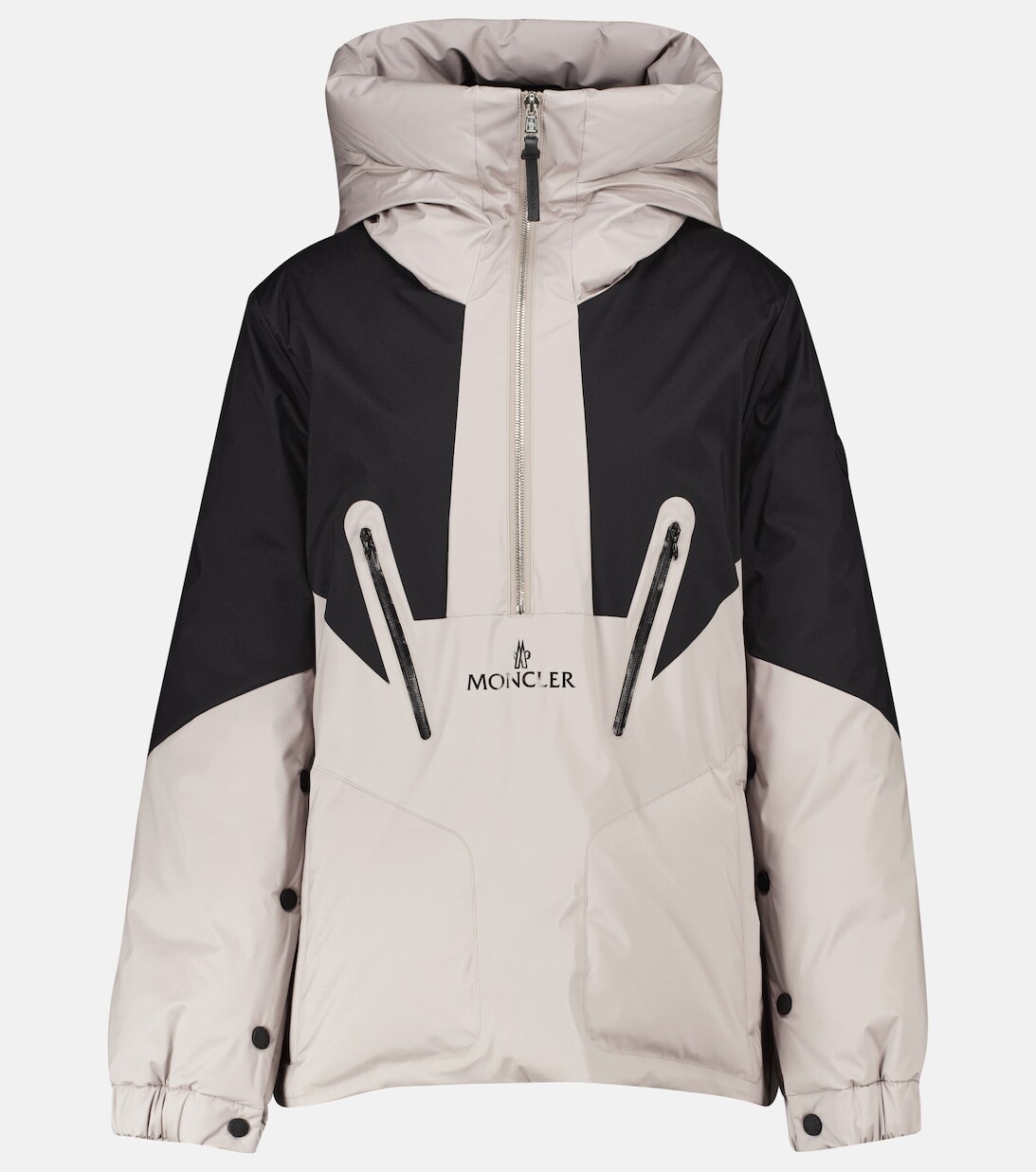 

Пуховик Iberis с капюшоном и молнией до половины MONCLER, черный