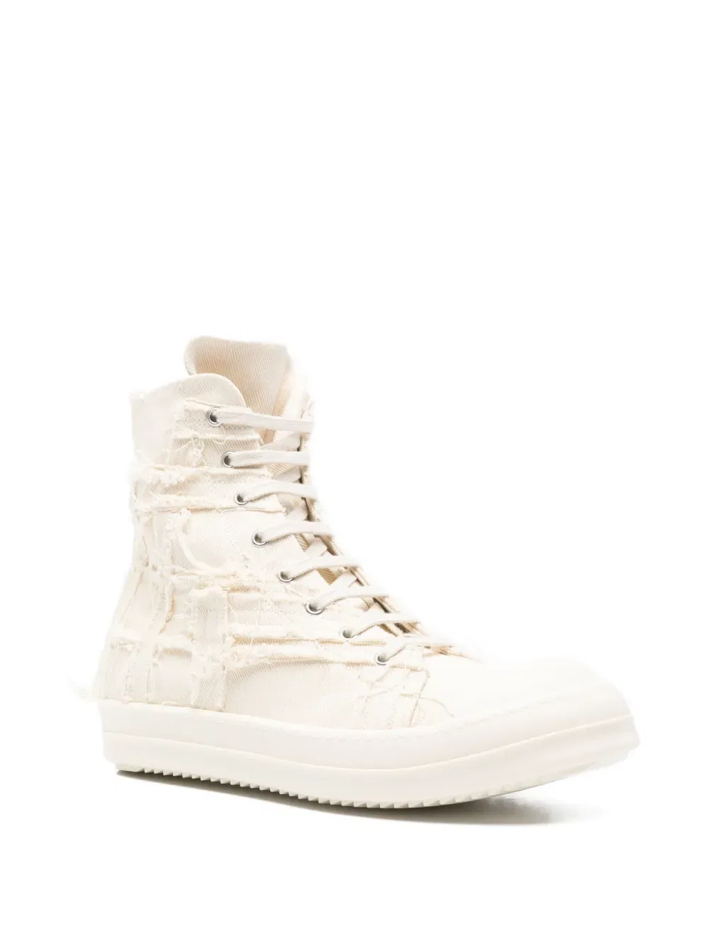 Потертые кроссовки на шнуровке Rick Owens Drkshdw, нейтральный — фото 2