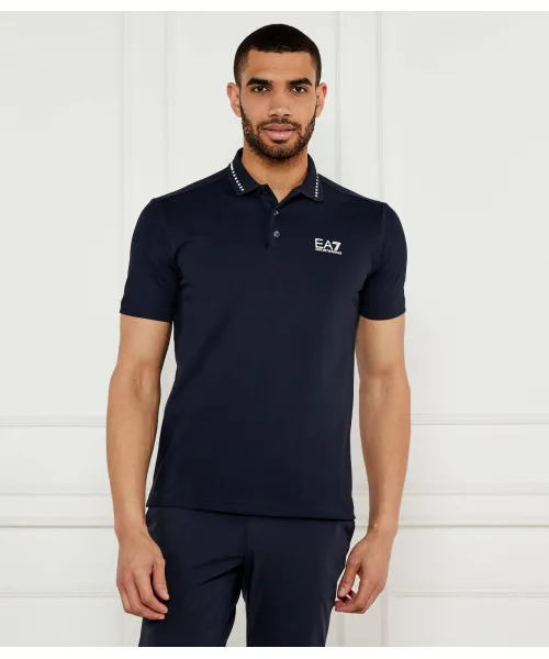 

Футболка поло Slim fit Ea7, синий