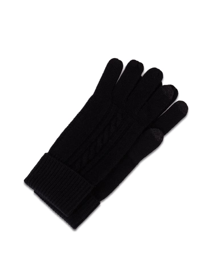 

CASH-MERE.CH Перчатки из органического волокна с узором «косичка» черного цвета