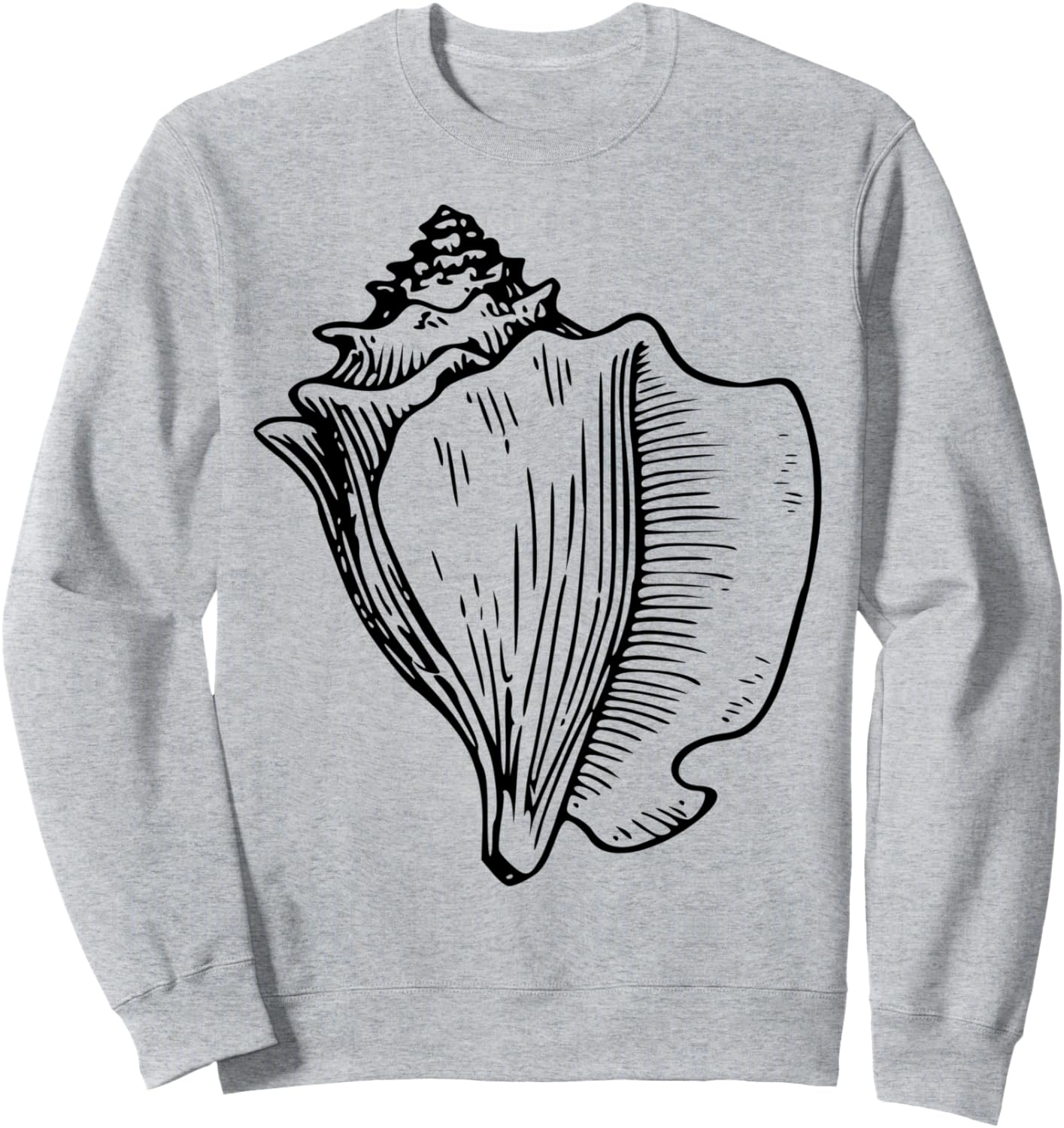 

Толстовка с изображением раковины моллюска Fashion Tees, серый