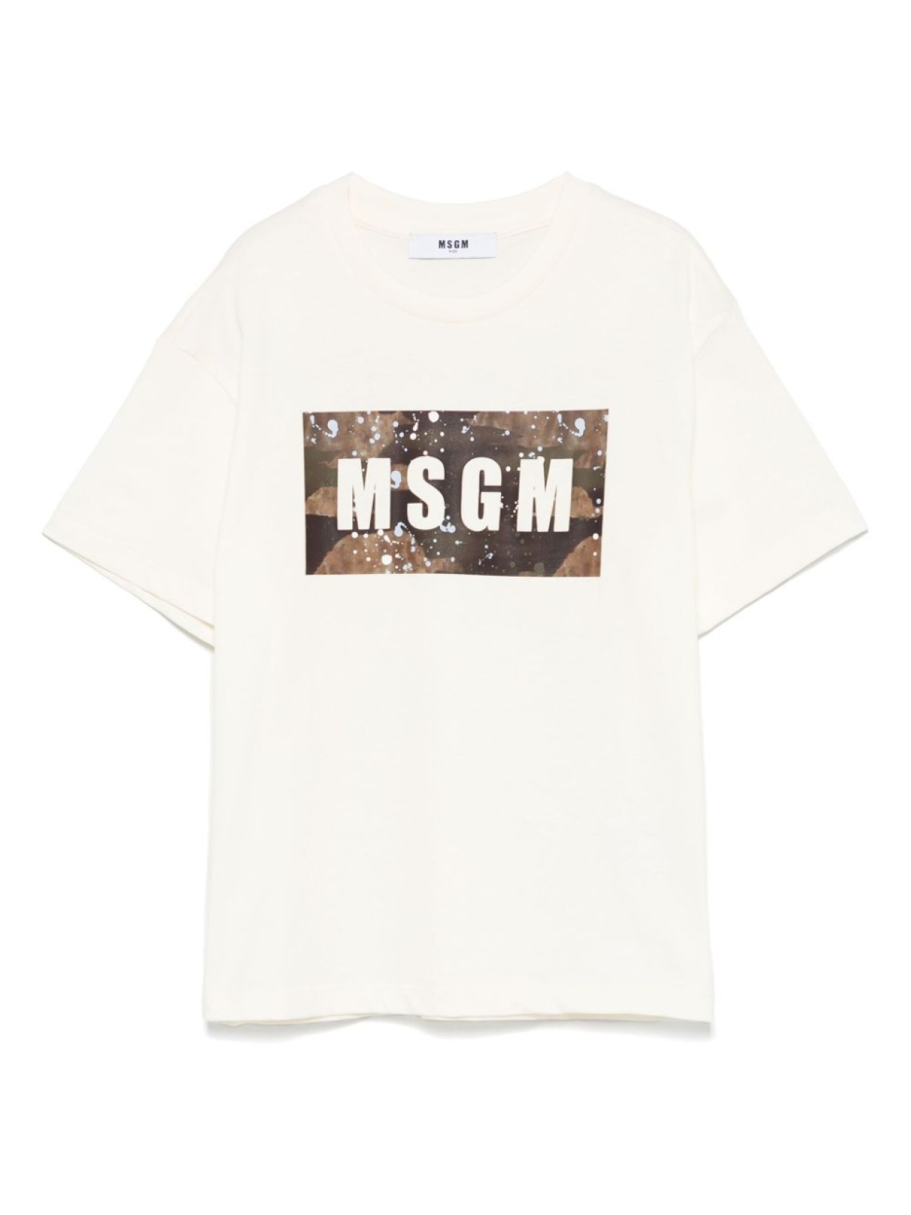 

MSGM Kids футболка с логотипом, нейтральный цвет