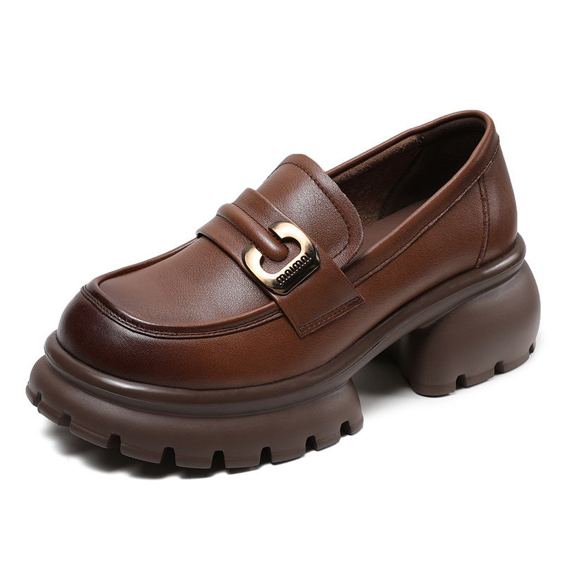 Devanro Коричневые лоферы женские, цвет Brown
