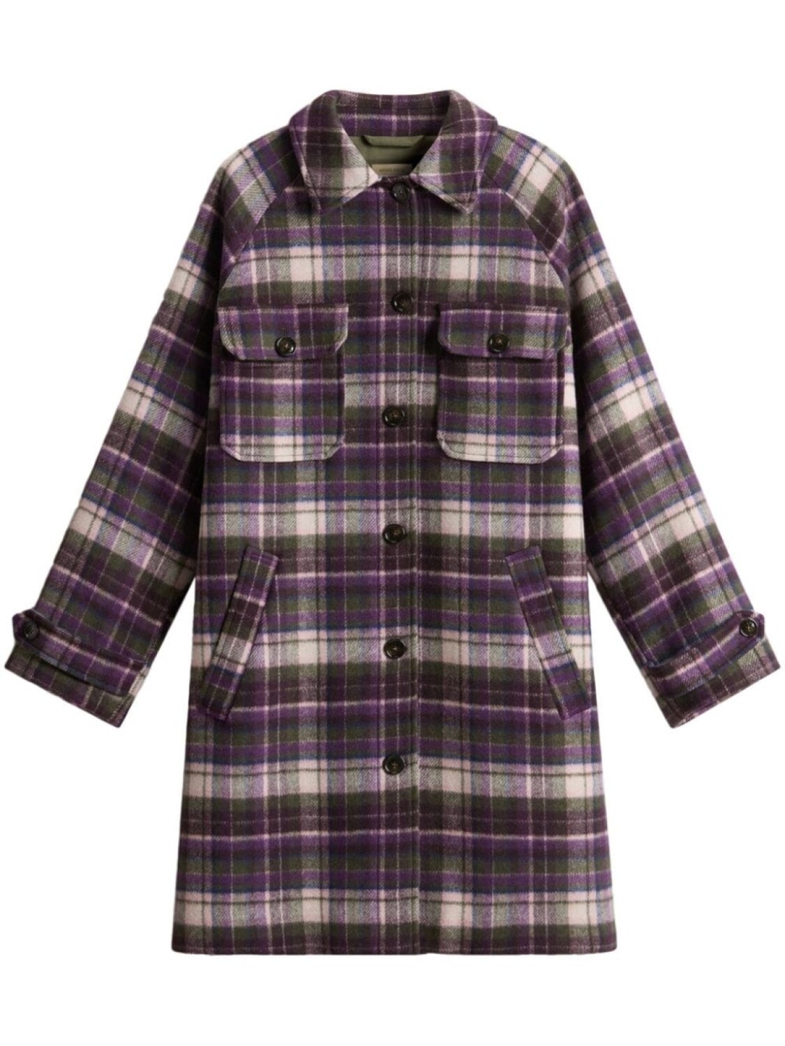 

Woolrich клетчатый узор, застегивающийся поверх рубашки, фиолетовый