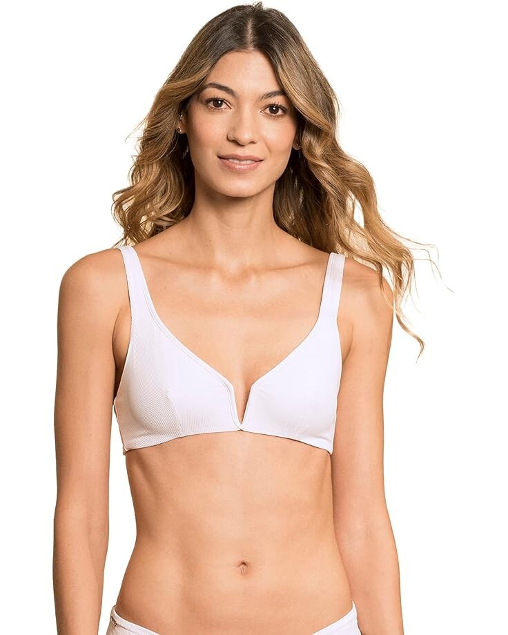 

Пляжный топ Maaji Simply Rib Victory V Wire Bralette Top, белый
