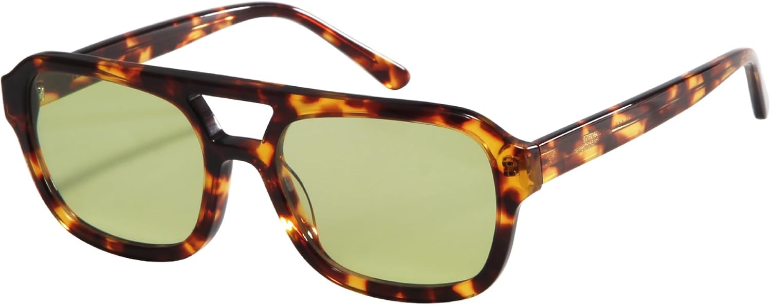 

Модные квадратные солнцезащитные очки для женщин, солнцезащитные очки из ацетата для мужчин, очки с двойной перемычкой, большие очки-очки, линзы UV400 TOHUAN, Rt2034-c3