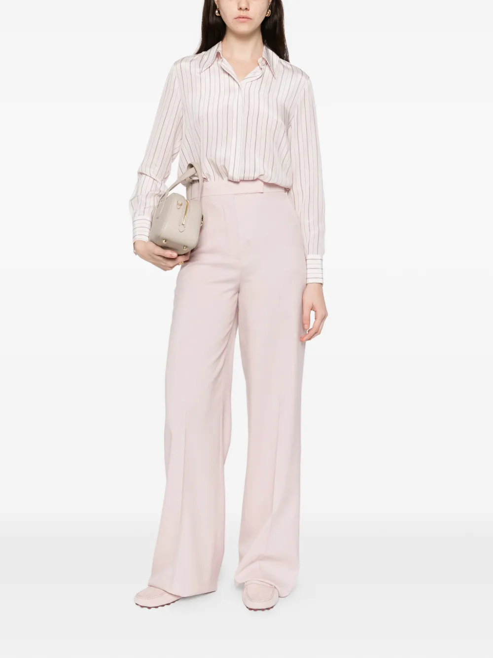 Рубашка Flirt в полоску с длинными рукавами Max Mara, белый — фото 2