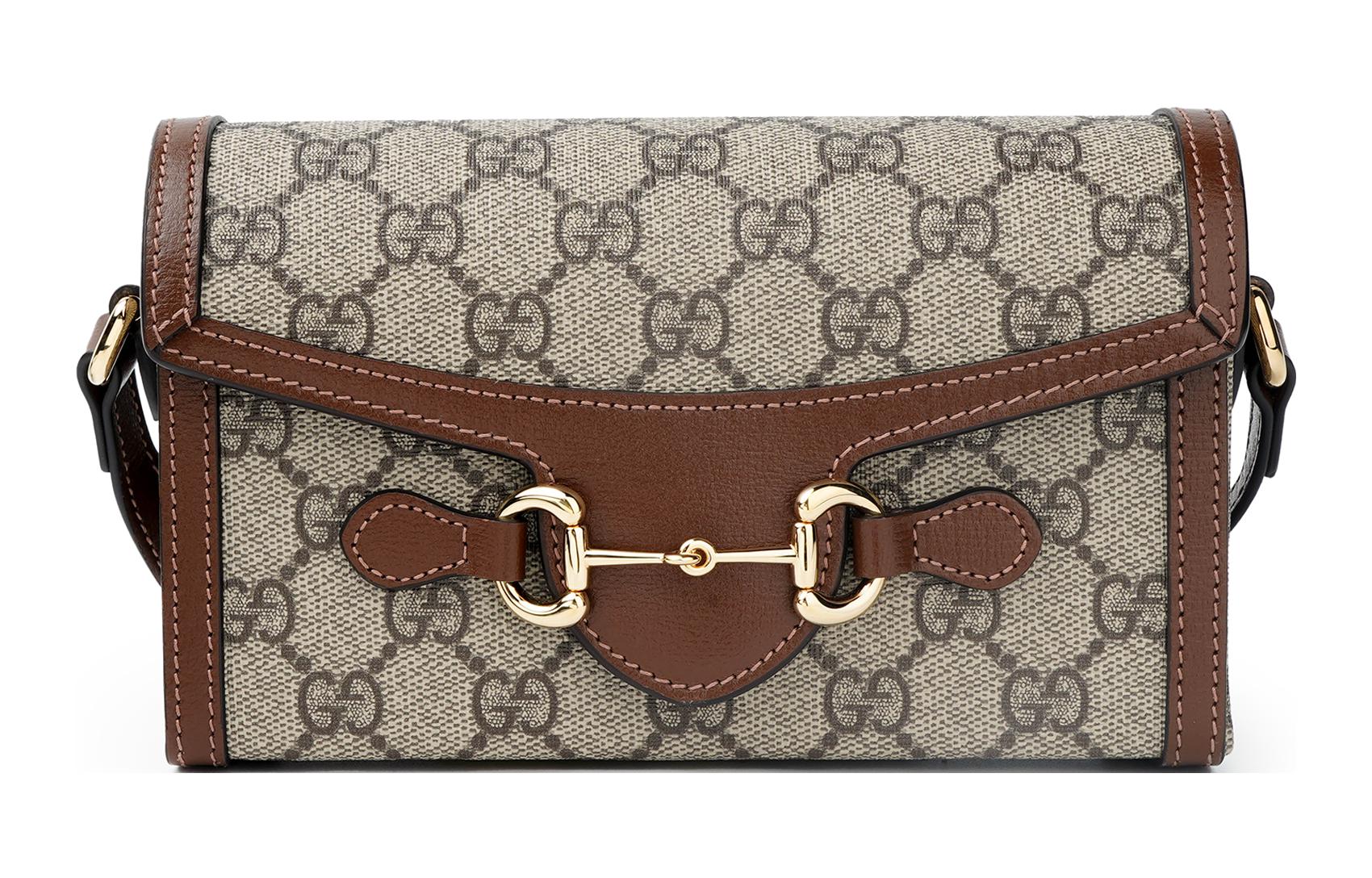 

Конверс с кожаными вставками Horsebit 1955, мини-сумка через плечо унисекс GUCCI