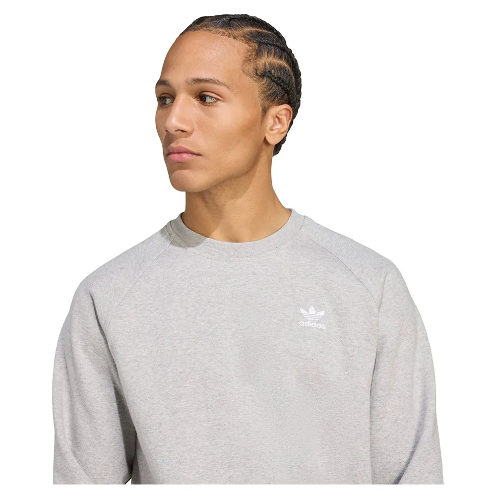 Толстовка adidas Originals Trefoil Essentials Crew, серый — фото 4