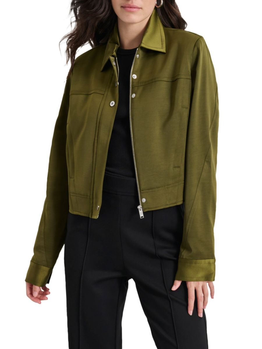 

Куртка дальнобойщика с глазурью DKNY, цвет Dark Olive, Хаки, Куртка дальнобойщика с глазурью DKNY, цвет Dark Olive