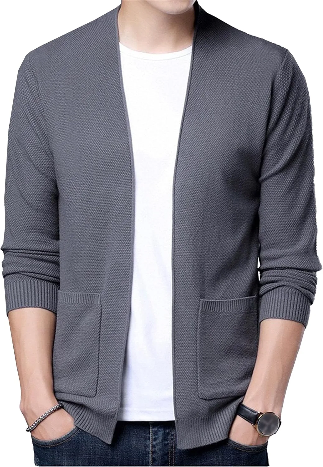 Мужской кардиган Slim Fit Open Front