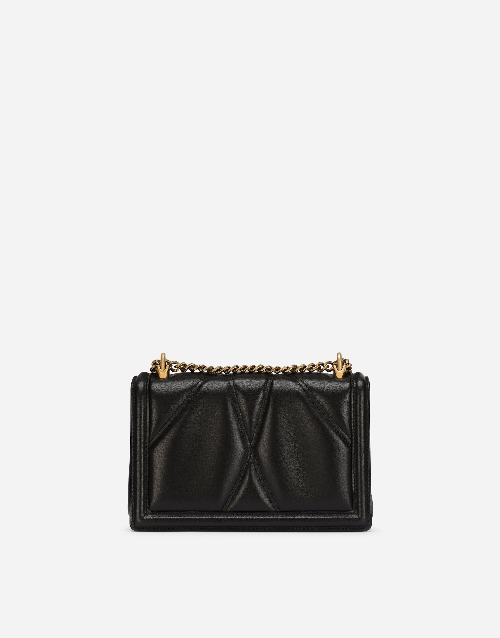 Сумка medium devotion из стеганой наппа-кожи Dolce & Gabbana, черный — фото 4