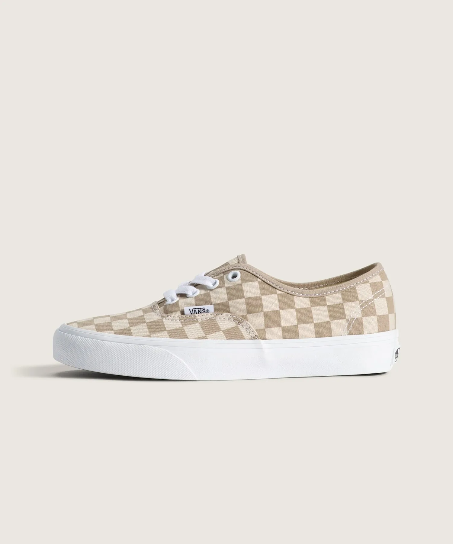 Унисекс кеды из канваса VANS Authentic CHECKERBOARD бежевые