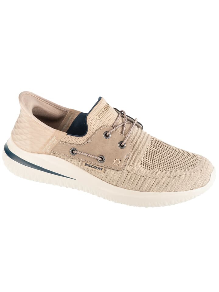 

Кроссовки на шнуровке Skechers Slip-Ins: Delson 3.0 - Roth, бежевый