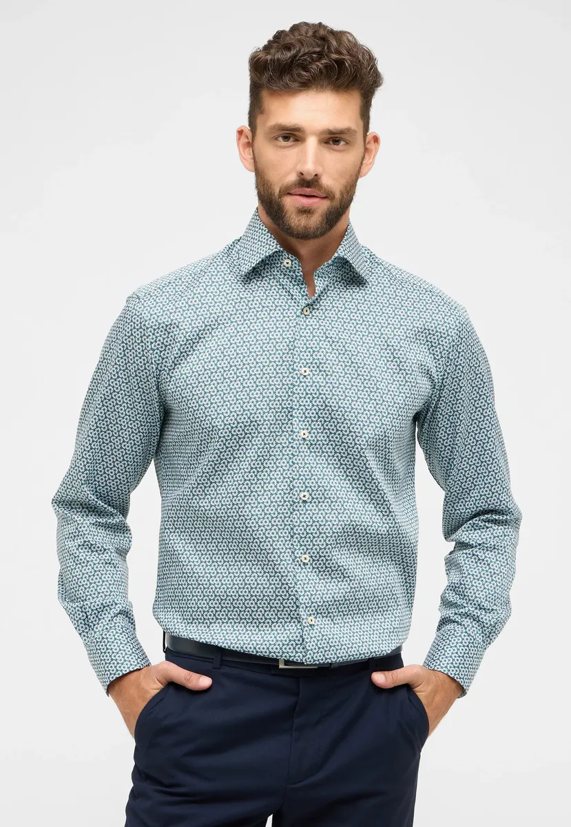 

Рубашка Eterna с длинными рукавами "COMFORT FIT", зеленый