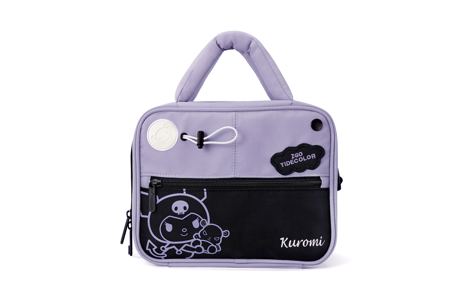 

Zgo Сумка для туалетных принадлежностей Sanrio в черно-фиолетовом цвете, Kuromi Makeup Bag, Black Purple