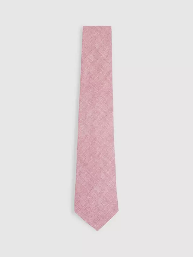 

Галстук Reiss Azzurro Silk, цвет soft pink melange