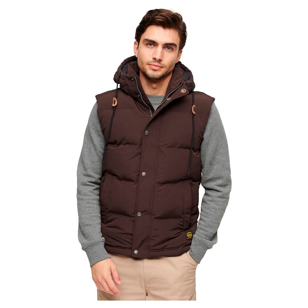 

Жилет Superdry Everest Down, коричневый