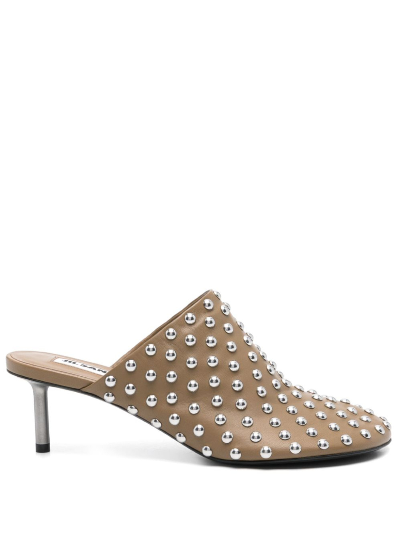 Jil Sander мюли с заклепками, зеленый