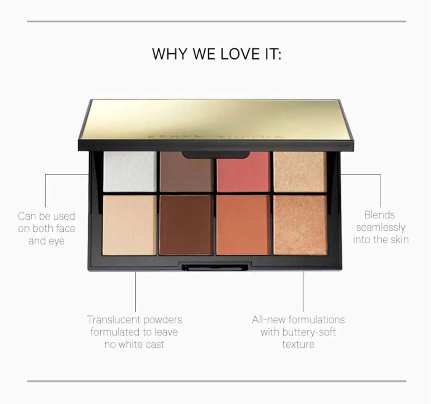 Kevyn Aucoin Sculpt and Define Contour Book: универсальная палетка для контуринга, подчеркивает черты лица, скульптурирует скулы, нос и линию подбородка, включает хайлайтеры для сияния, подходит для всех тонов кожи 1 штука (1 шт.), VOLUME 4 — фото 3