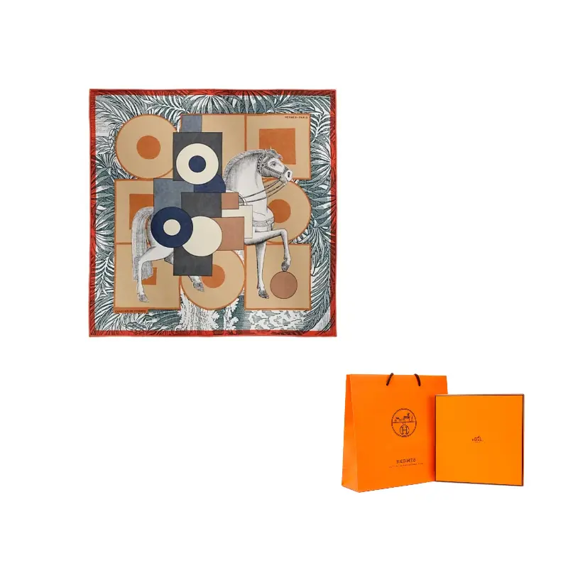 

HERMES Шёлковый платок женский разноцветный, Multicolor