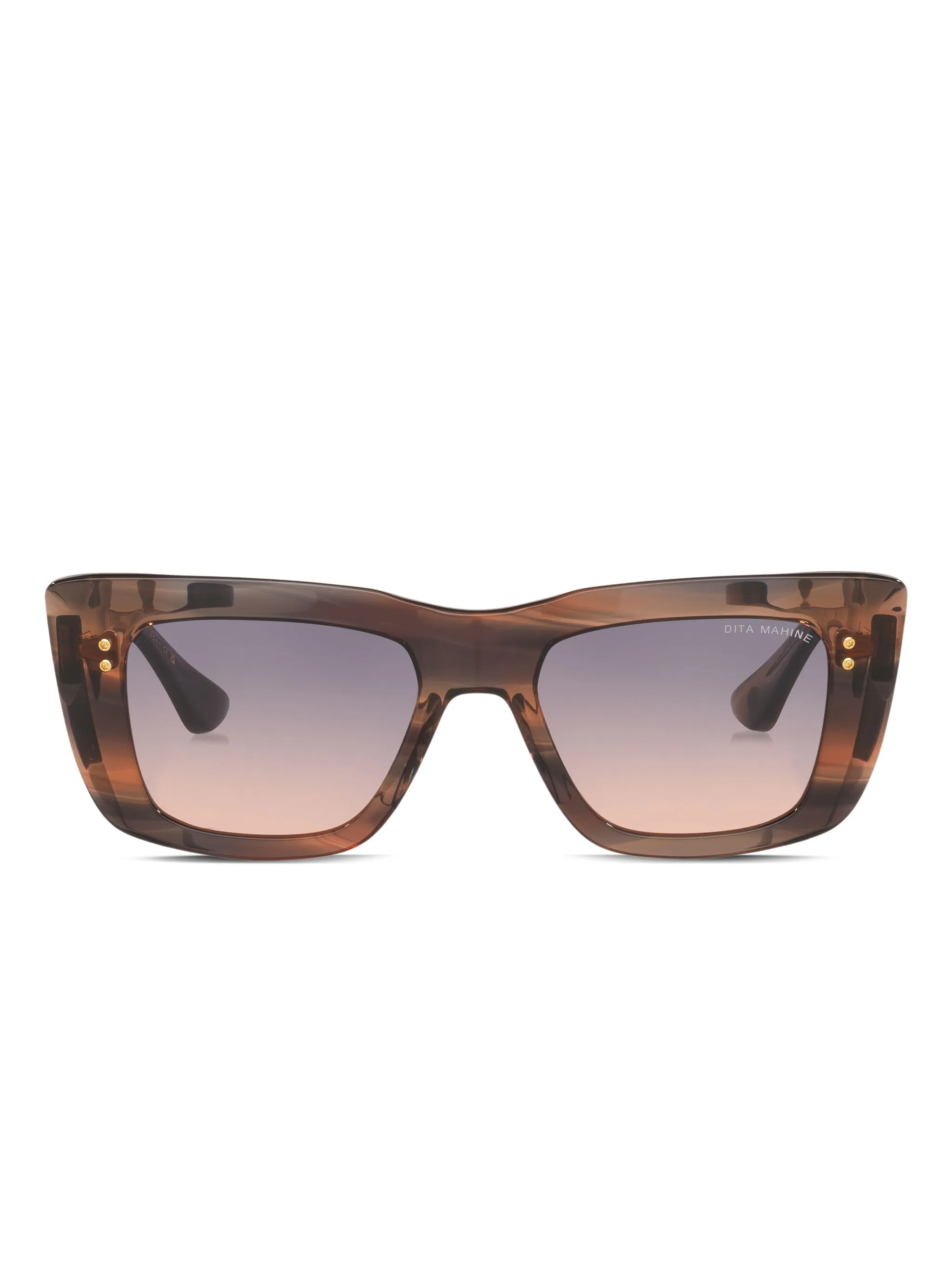 

Солнцезащитные очки в геометричной оправе Dita Eyewear, коричневый