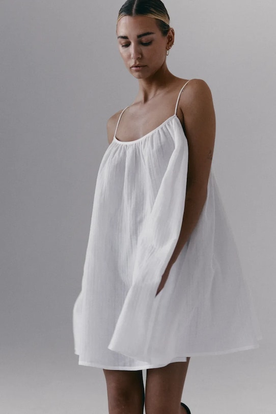 

Muuv. миниатюрное хлопковое платье, белый