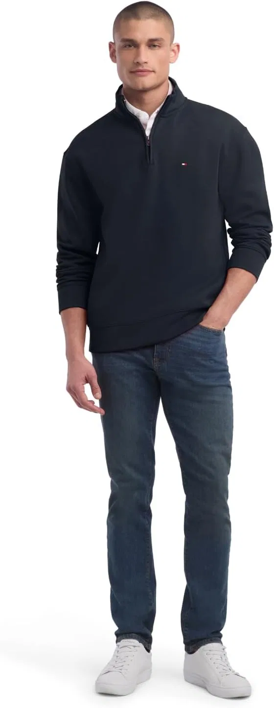 Свитшот Tommy Hilfiger Bill 1/4 Zip, черный — фото 3