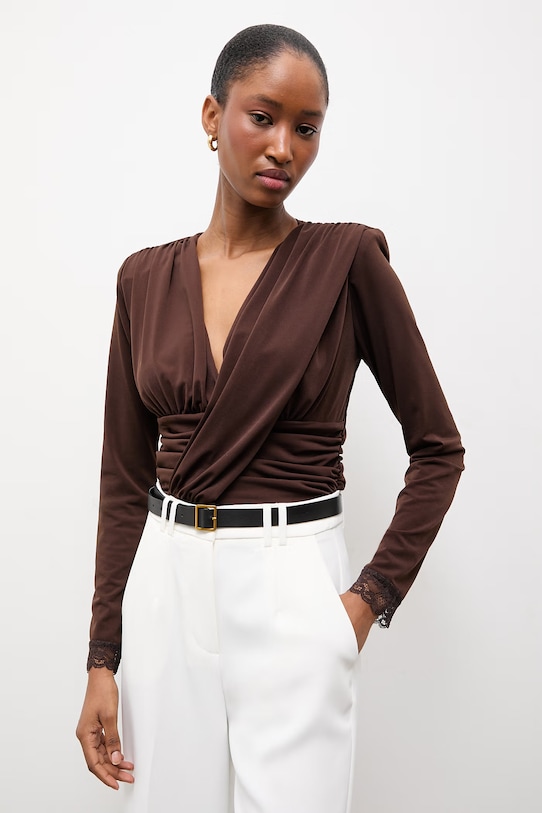 

Боди Answear.LAB, коричневый