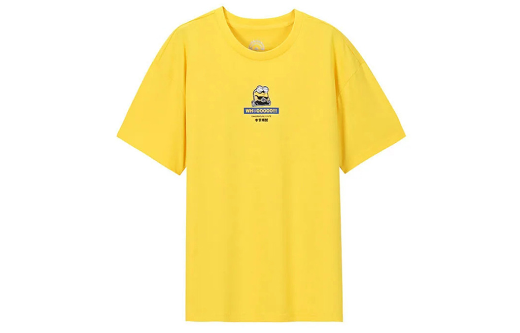 

Футболка Minions с коротким рукавом, приталенная, прямой крой, унисекс 361°, warehouse синий желтый